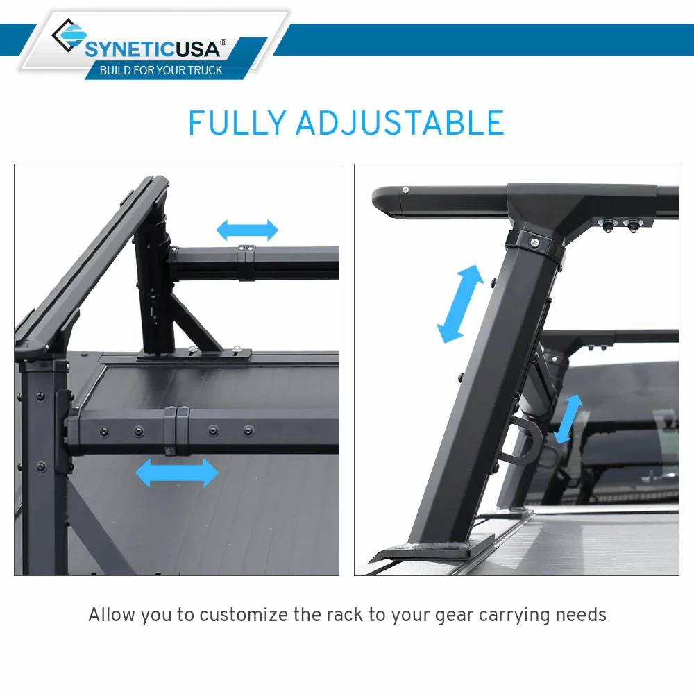 [2-in-1 Bundle] Jeep Gladiator Retractable PRO Tonneau Cover w/ Rack System - Image 5