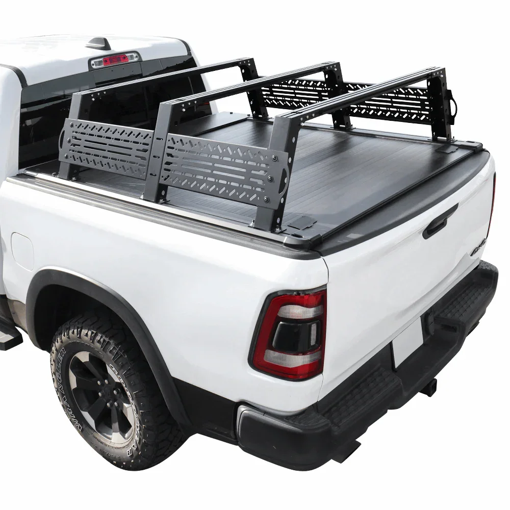 [2-in-1 Bundle] RAMBOX 1500/2500/3500 Retractable Tonneau Cover w/ Rack System - Image 14