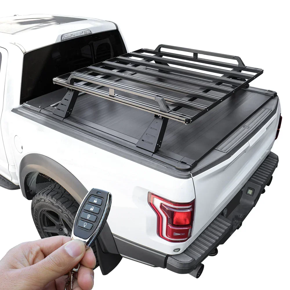 [2-in-1 Bundle] Nissan Titan Retractable Tonneau Cover w/ Rack System - Image 23