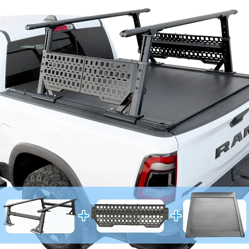[2-in-1 Bundle] Nissan Titan Retractable Tonneau Cover w/ Rack System - Image 33