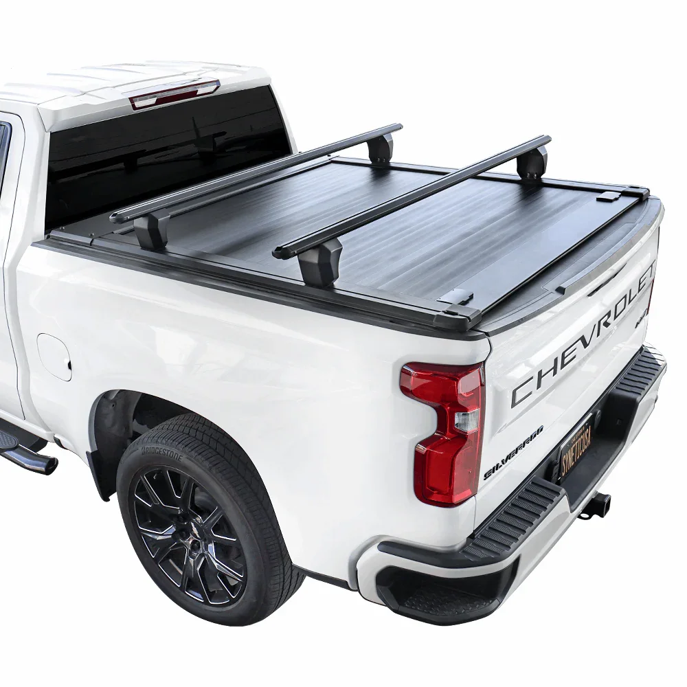 [2-in-1 Bundle] Silverado/Sierra 2500 3500 Retractable Tonneau Cover w/ Rack System - Image 21