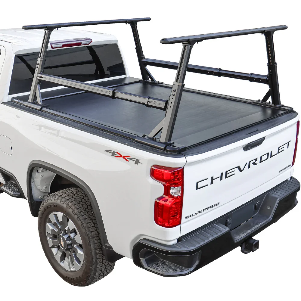 [2-in-1 Bundle] Silverado/Sierra 2500 3500 Retractable Tonneau Cover w/ Rack System - Image 27