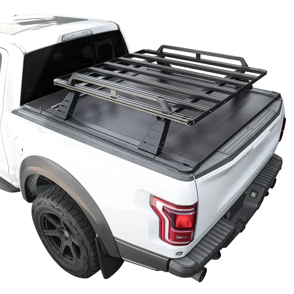 [2-in-1 Bundle] Nissan Titan Retractable Tonneau Cover w/ Rack System - Image 18