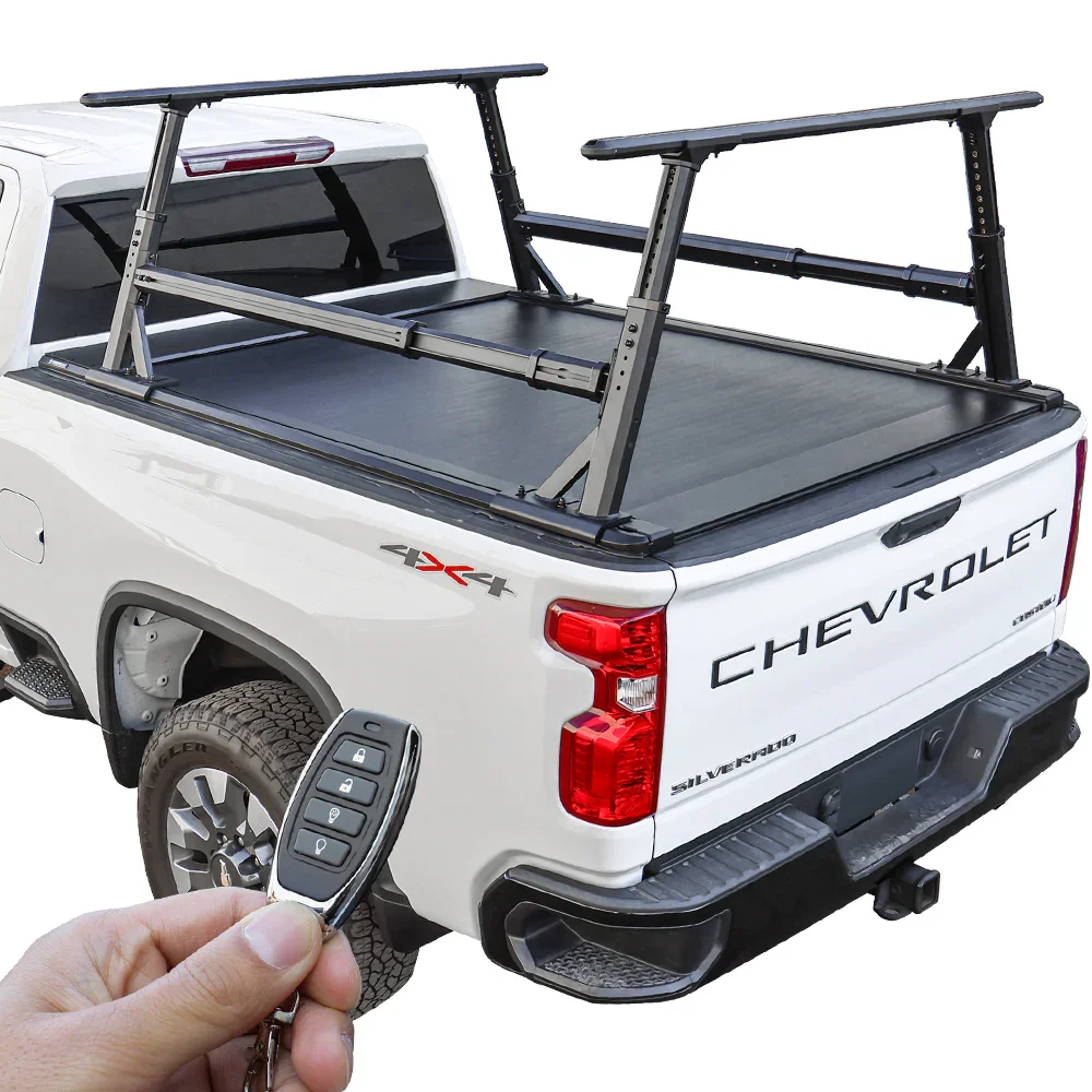 [2-in-1 Bundle] Silverado/Sierra 2500 3500 Retractable Tonneau Cover w/ Rack System - Image 29