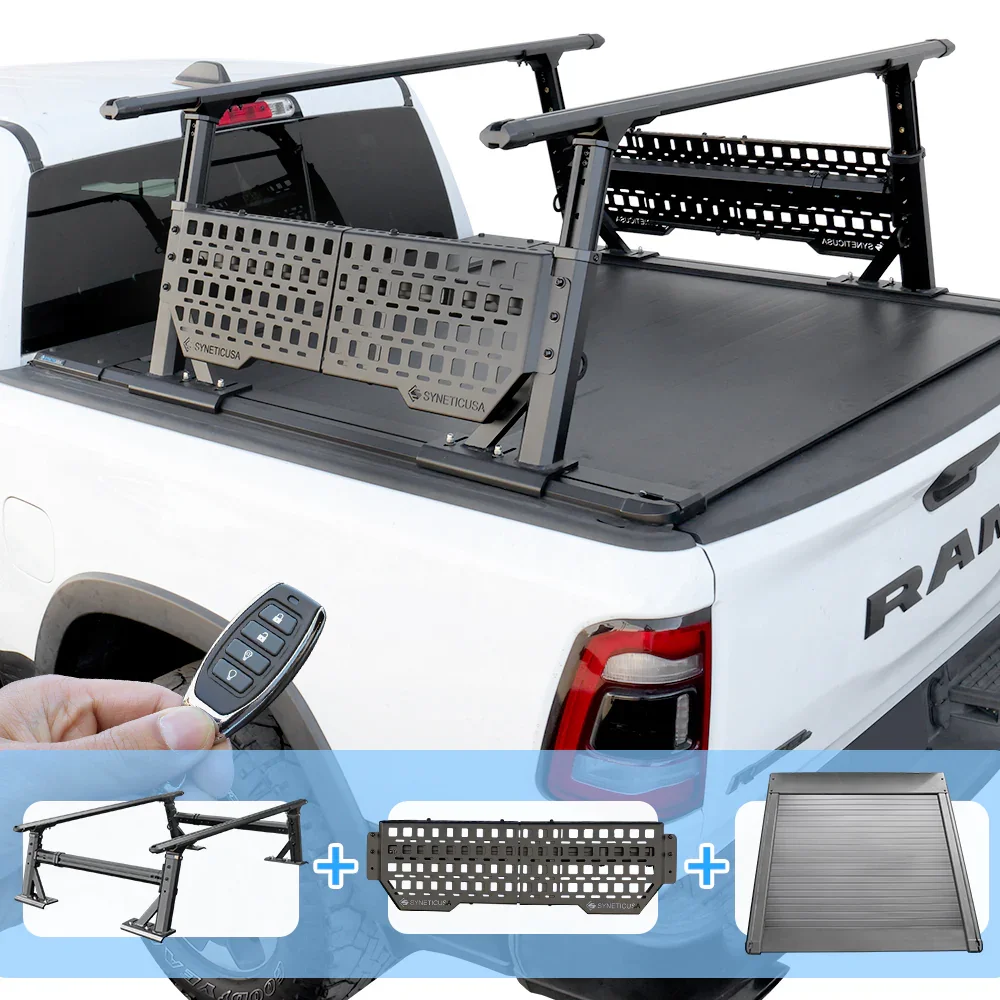 [2-in-1 Bundle] Silverado/Sierra 2500 3500 Retractable Tonneau Cover w/ Rack System - Image 32