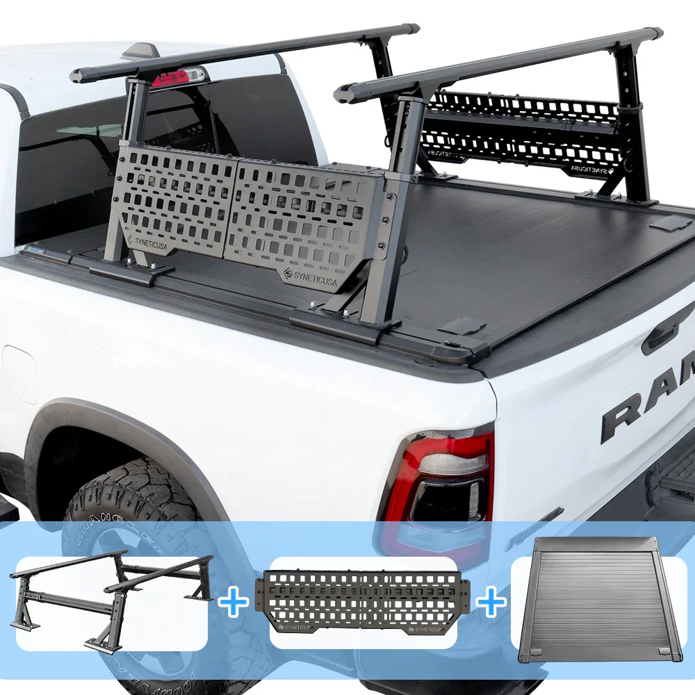 [2-in-1 Bundle] Silverado/Sierra 2500 3500 Retractable Tonneau Cover w/ Rack System - Image 33