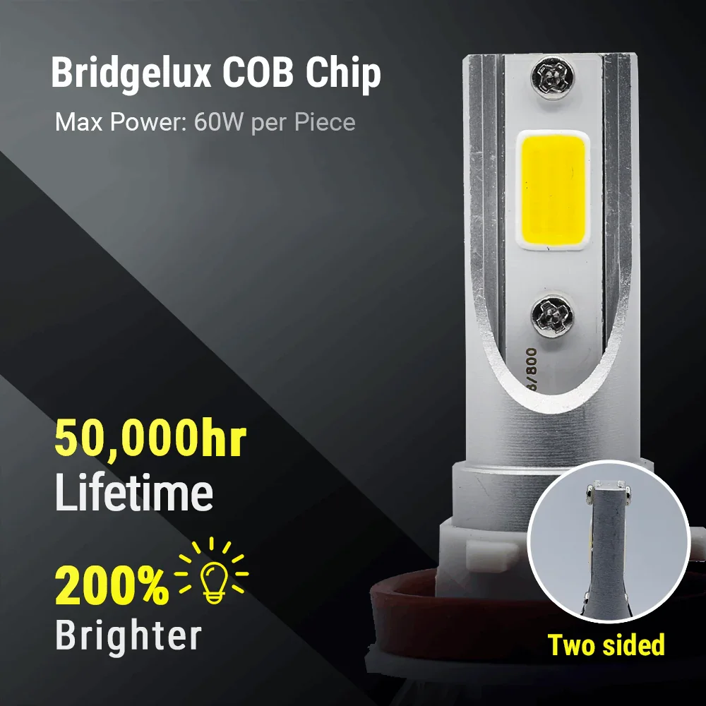 COB-2S Series LED Headlight Fog Light Bulbs (9005 9006 9007 H4 H7 H10 H11 H13) - Image 3