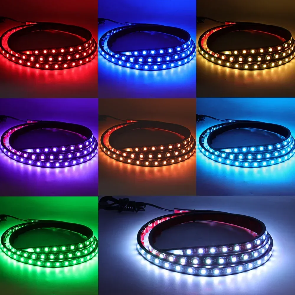 2pcs 60" LED Pickup Truck Bed Light Strips, RGB Bluetooth Remote Control - Image 4