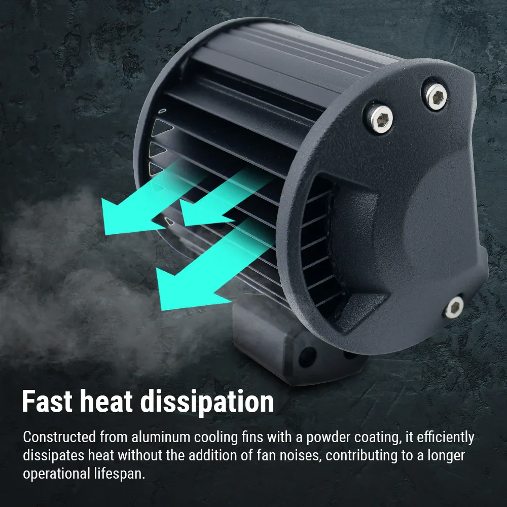 Four 4" LED Spot Beam Fog Lights w/ Bumper Brackets for 2010-2014 F-150 SVT Raptor - Image 3