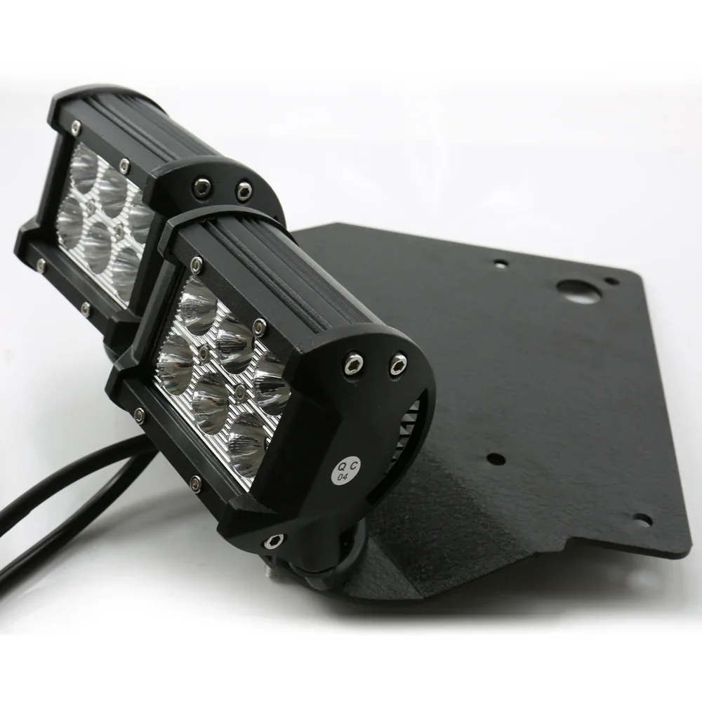 Four 4" LED Spot Beam Fog Lights w/ Bumper Brackets for 2010-2014 F-150 SVT Raptor - Image 9