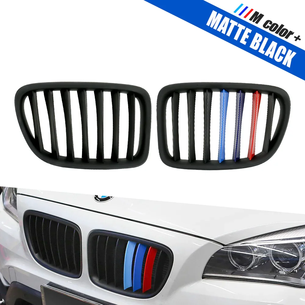 ///M 2pcs BMW Color Front Kidney Grill Matte Black - Image 13