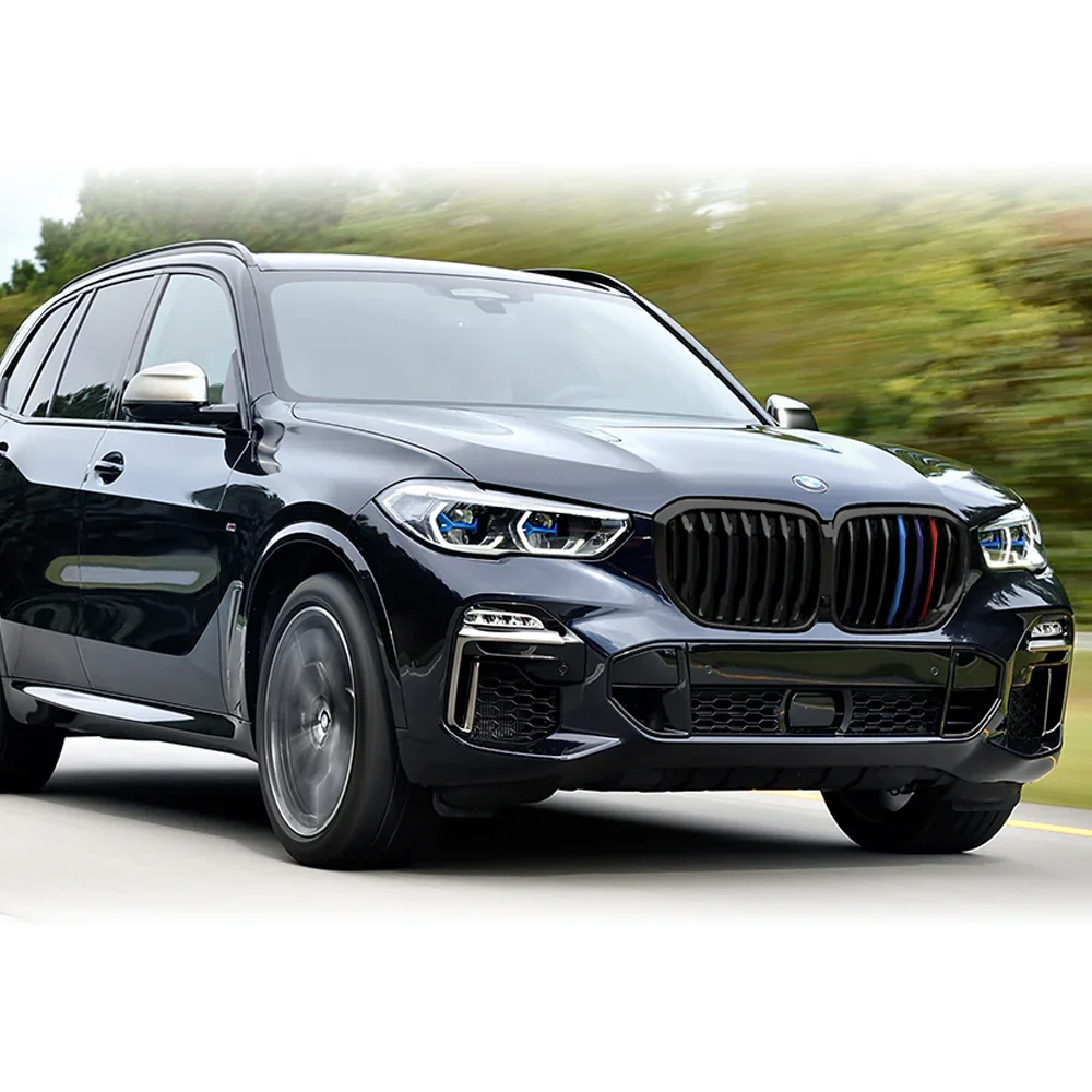 ///M 2pcs BMW Color Front Kidney Grill Matte Black - Image 9