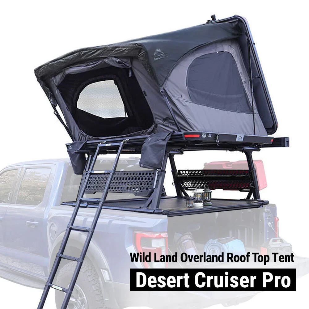 Overland PRO Quad Pack - MR Tonneau Cover + Ladder Rack + Side Panels + Roof Top Tent - Image 23