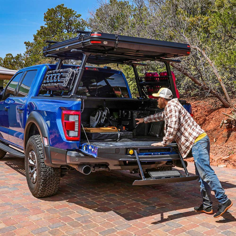 Overland PRO Quad Pack - MR Tonneau Cover + Ladder Rack + Side Panels + Roof Top Tent - Image 3