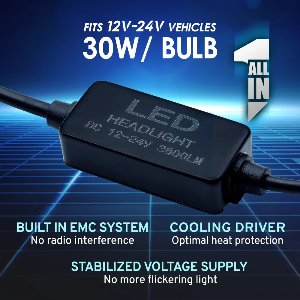 RGB LED CSP Headlight Fog Light Kit + Bluetooth Phone Control (9005 9006 H4 H7 H11) - Image 4