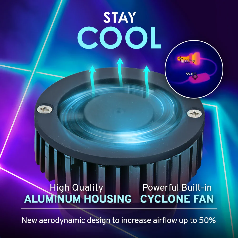 RGB LED CSP Headlight Fog Light Kit + Bluetooth Phone Control (9005 9006 H4 H7 H11) - Image 5