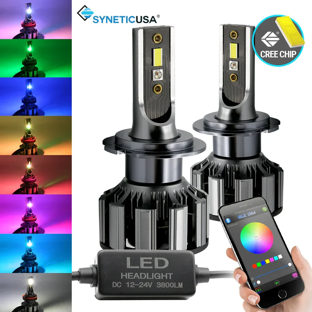RGB LED CSP Headlight Fog Light Kit + Bluetooth Phone Control (9005 9006 H4 H7 H11) - Image 9
