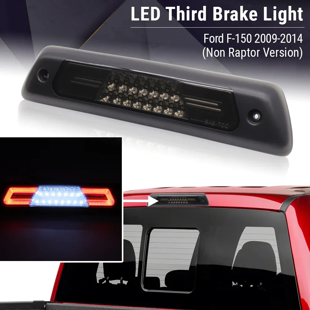 Smokes Lens LED 3rd Brake Light for 2004-2014 Ford F150 (Not Fit Raptor) Rear Cargo Lamp - Image 8