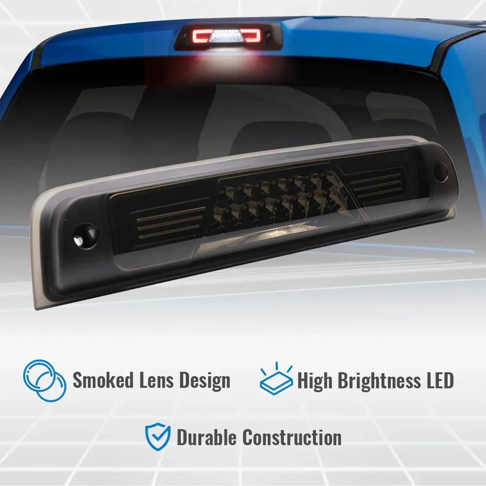 Smokes Lens LED 3rd Brake Light for 2009-2018 Ram 1500 Rear Cargo Lamp High Mount Stop Light - Image 3