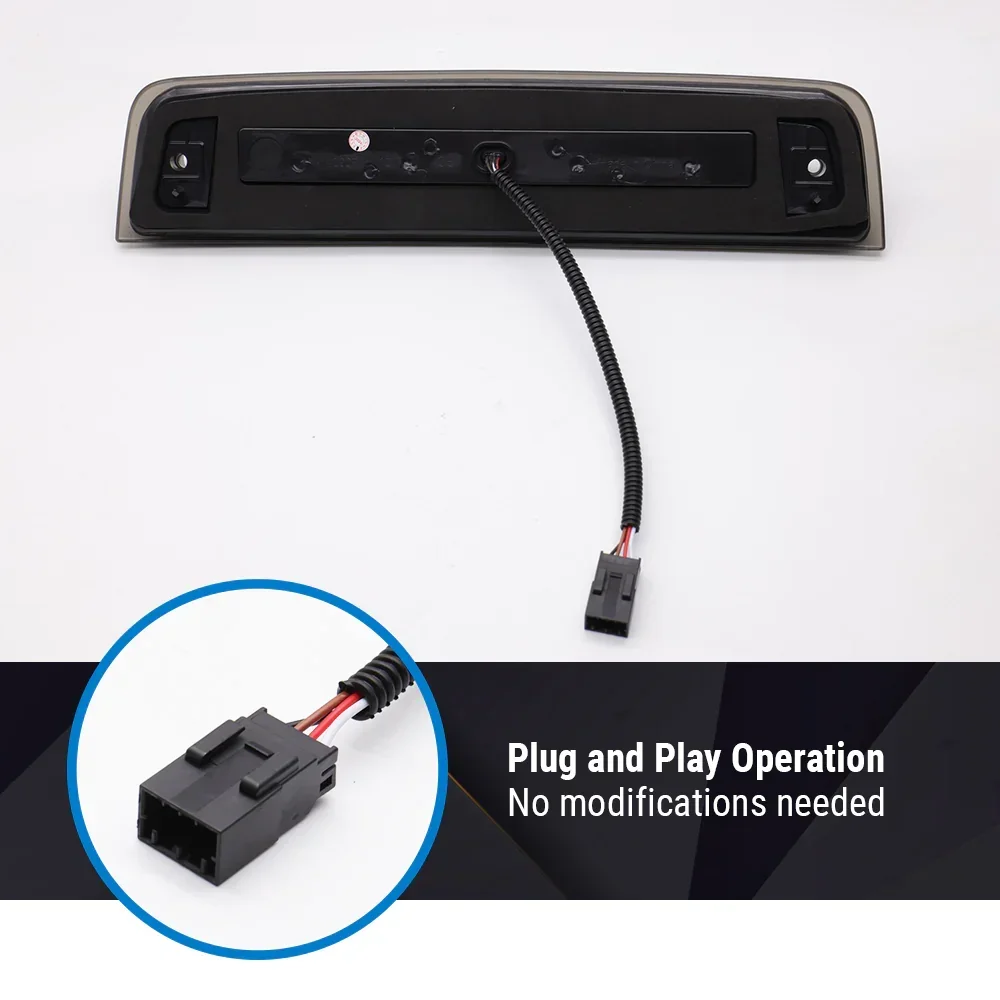 Smokes Lens LED 3rd Brake Light for 2009-2018 Ram 1500 Rear Cargo Lamp High Mount Stop Light - Image 4