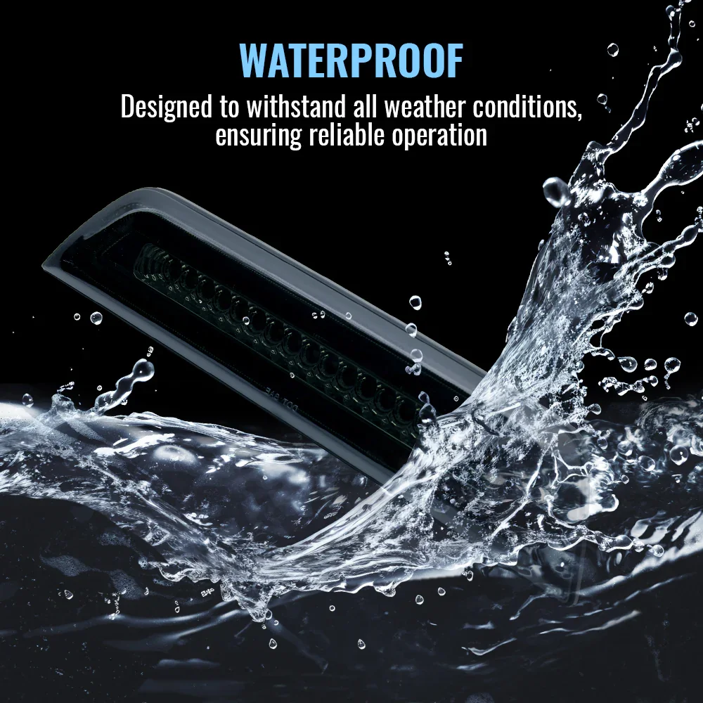 Smokes Lens LED 3rd Brake Light for 2016-2022 Tacoma Rear Cargo Lamp (Strobe on Red) - Image 5