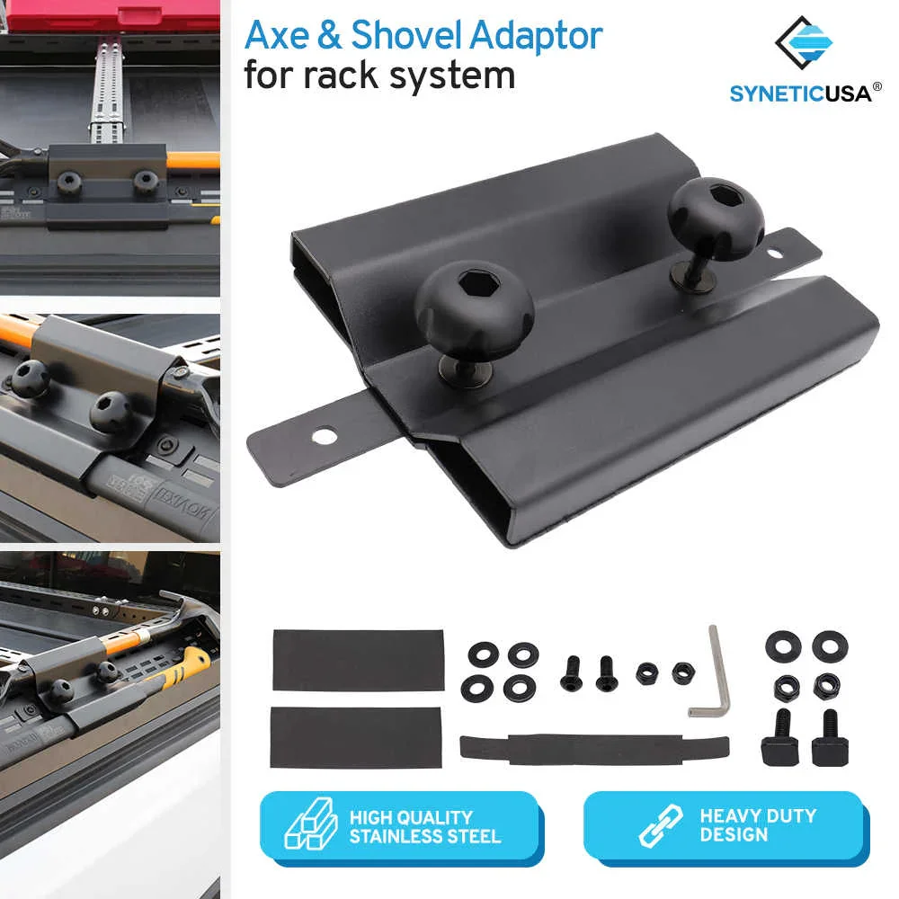 Powder Coated Stainless Steel Axe Shovel Accessory Holder (Compatible With T-Slot Channel) - Image 3