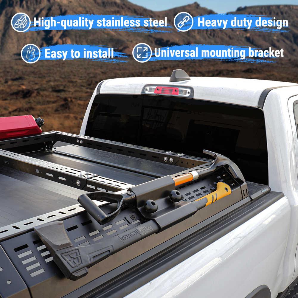 Powder Coated Stainless Steel Axe Shovel Accessory Holder (Compatible With T-Slot Channel) - Image 6