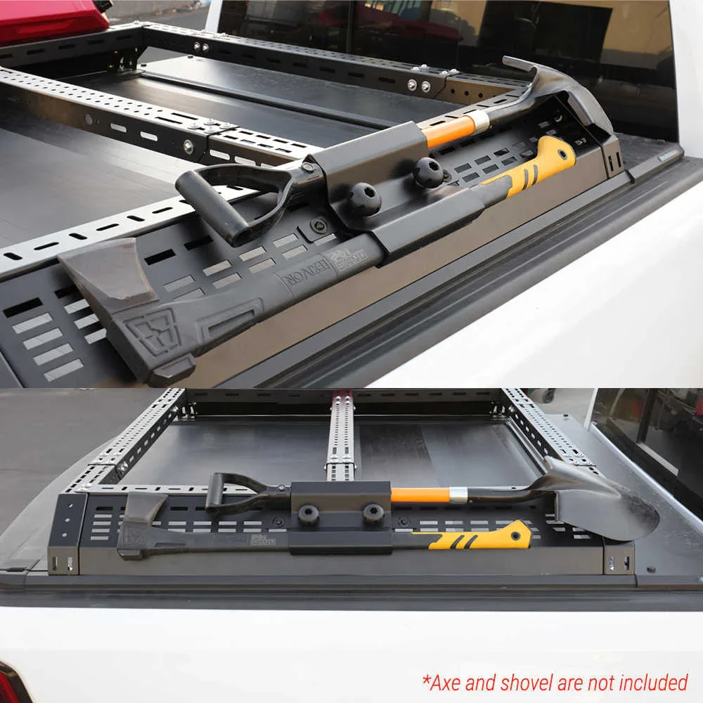 Powder Coated Stainless Steel Axe Shovel Accessory Holder (Compatible With T-Slot Channel) - Image 9