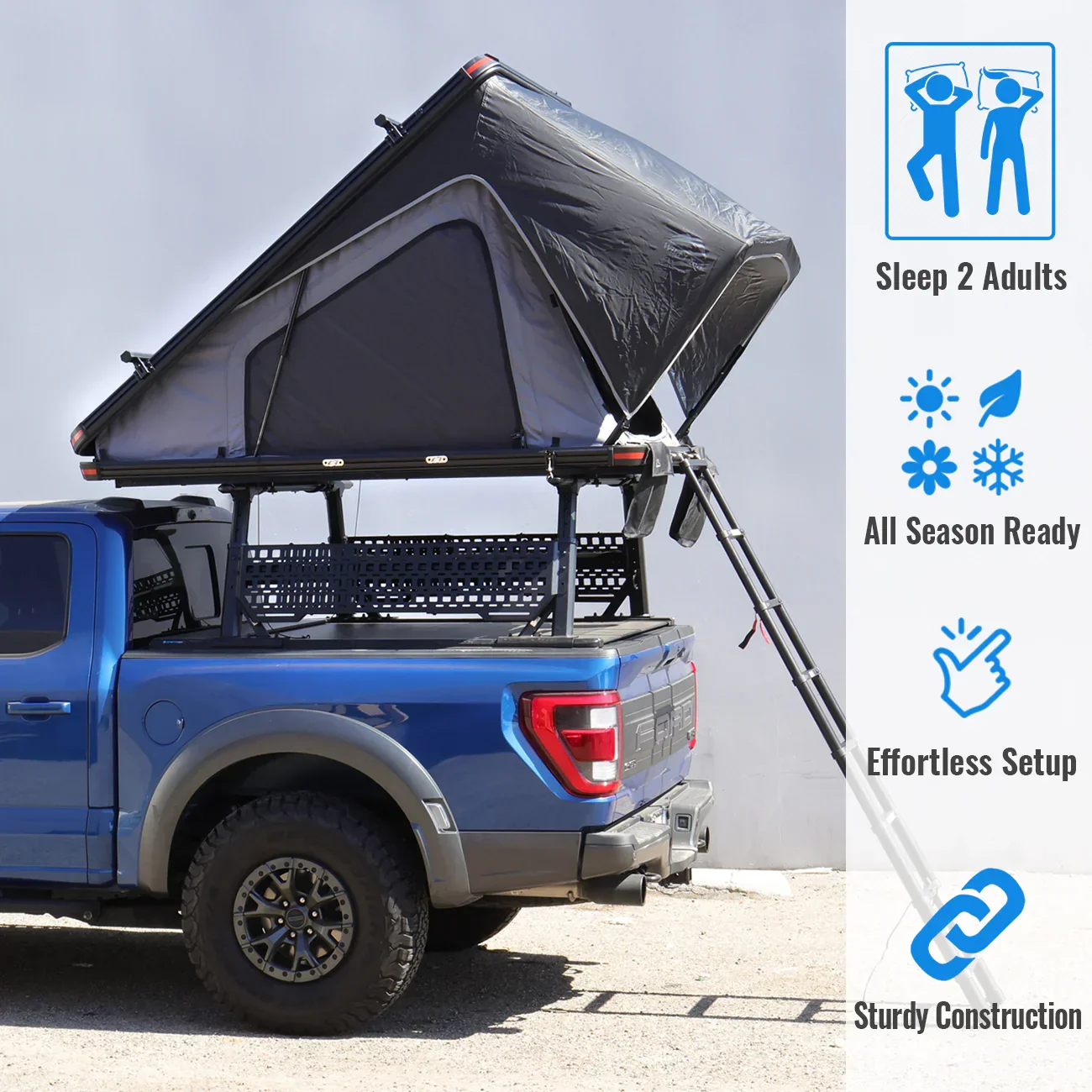 Wild Land Overland Roof Top Tent - Bush Cruiser Pro 140cm - Image 3