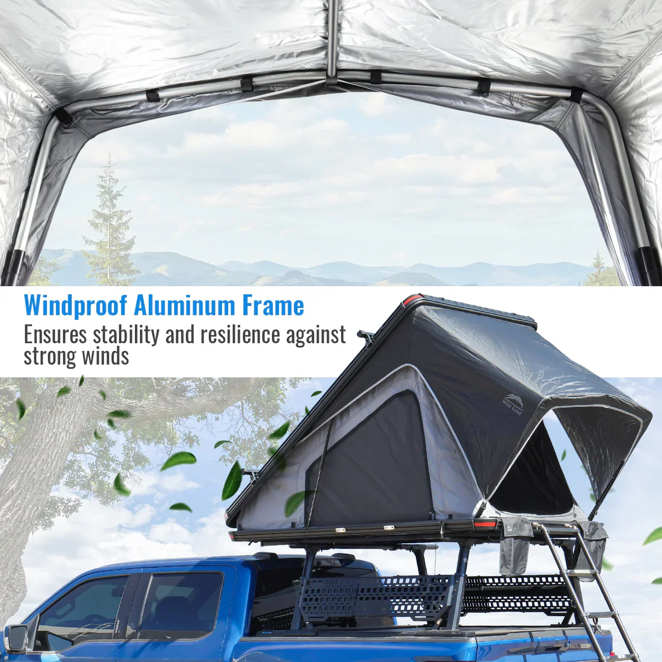 Wild Land Overland Roof Top Tent - Bush Cruiser Pro 140cm - Image 9