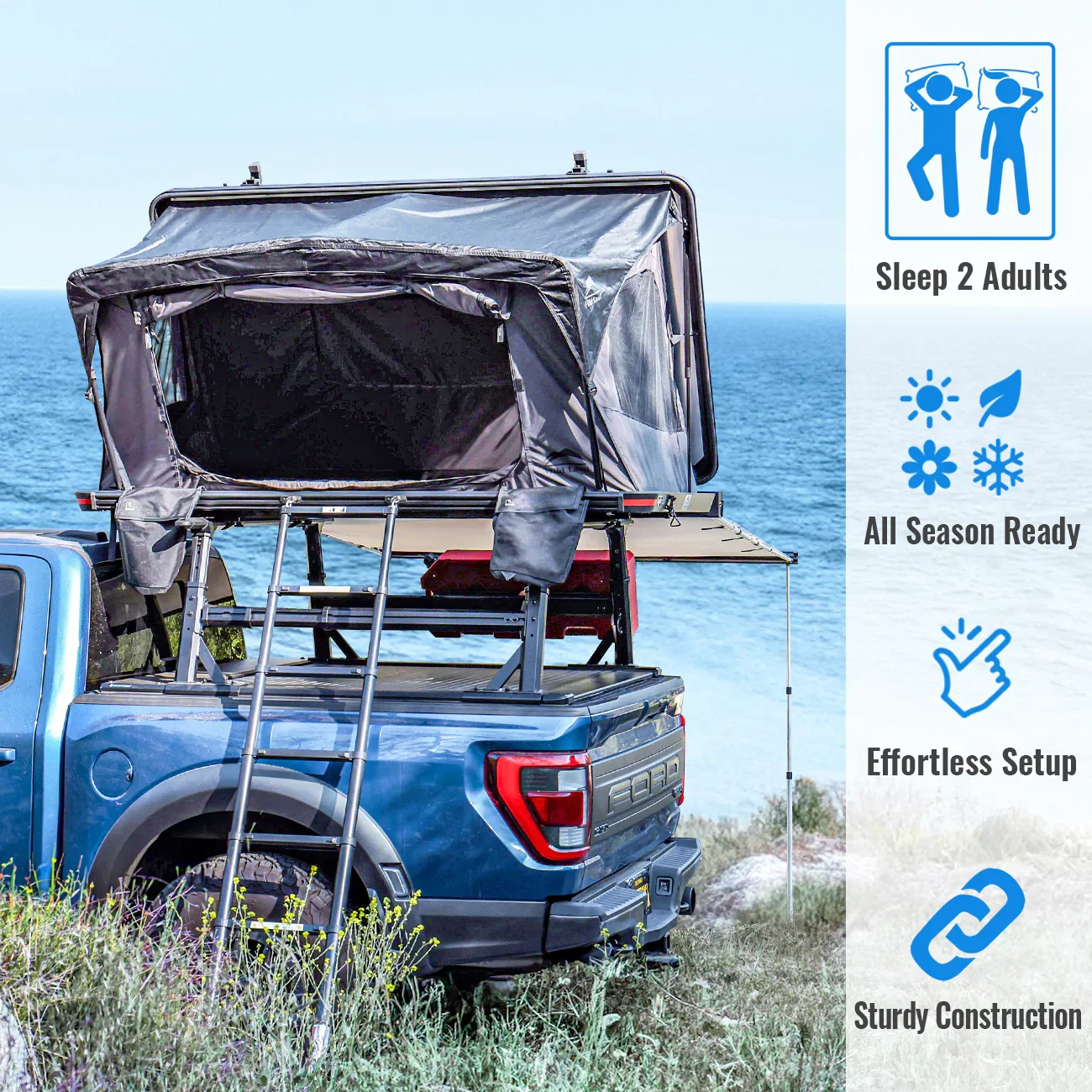 Wild Land Overland Roof Top Tent - Desert Cruiser Pro 140cm - Image 13